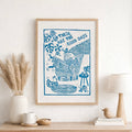Handmade, Inspirational, Linocut Print ‘These Are The Good Days’