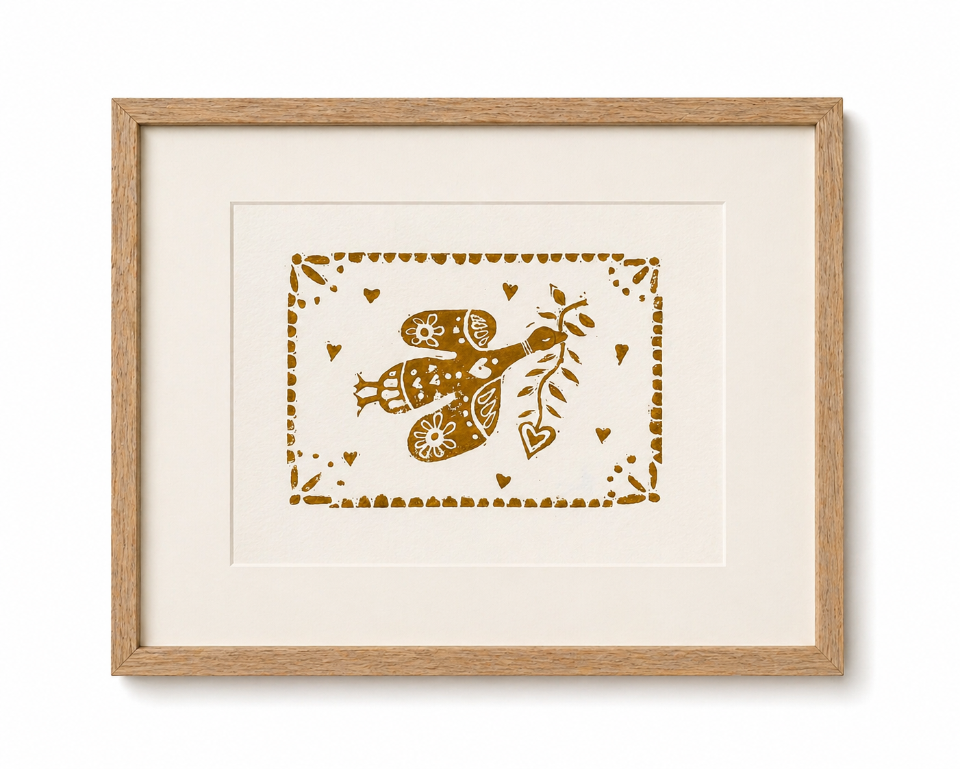 'Pretty Bird' (Silly Goose) Linocut Print – Bird Wall Art Illustration